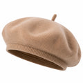 Basco taglia unica in maglia beige - stile classico per uso quotidiano