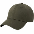 Berretto da baseball taglia unica in tessuto verde oliva - visiera curva stile casual