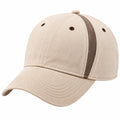 Cappellino da baseball taglia unica in cotone beige e marrone con visiera curva
