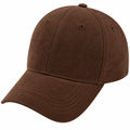 Cappellino da baseball taglia unica in tessuto a coste marrone - visiera curva casual